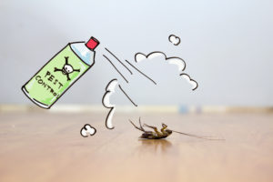 shutterstock 382366570 Dead,Cockroach,On,Floor,,,Drawing,Of,Pest,Control,Concept,