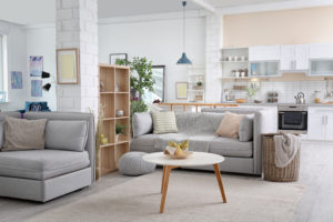 shutterstock 1097696003 Stylish,Apartment,Interior,With,Modern,Kitchen.,Idea,For,Home,Design