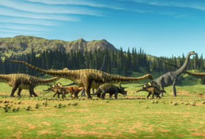 shutterstock 1685192143 Dinosaurs,On,The,Valley,.,This,Is,A,3d,Render