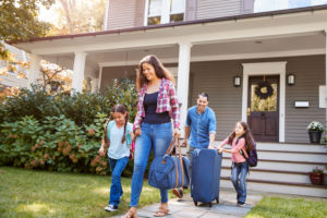 pest vacation cover Family,With,Luggage,Leaving,House,For,Vacation