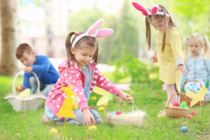 easter cover Children,Having,Fun,In,Park.,Easter,Egg,Hunt,Concept