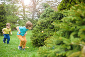 easter worst places Kids,On,Easter,Egg,Hunt,In,Blooming,Spring,Garden.,Children
