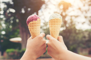 what if school fruit flies Woman's,Hands,Holding,Melting,Ice,Cream,Waffle,Cone,In,Hands