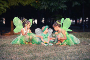 halloween fairies Baby,And,Two,Girls,In,A,Green,Fairy,Costume,With