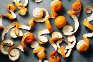 pool party decor Orange,Peel,Mandarin,Background.,Tangerines,Top,View