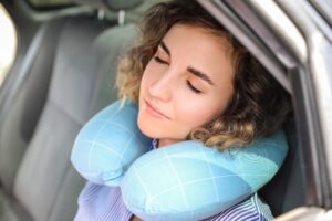 what if roadtrip mantids Beautiful,Young,Woman,With,Travel,Pillow,Sleeping,In,Car