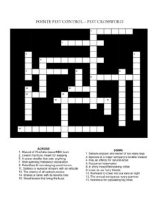 Crossword Pointe Pest 1 pdf Crossword - Pointe Pest