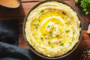 thankful ants Delicious,Creamy,Mashed,Potatoes,With,Butter,,Fresh,Herbs,And,Freshly-cracked