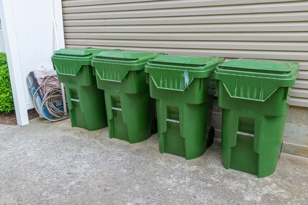 trash cans