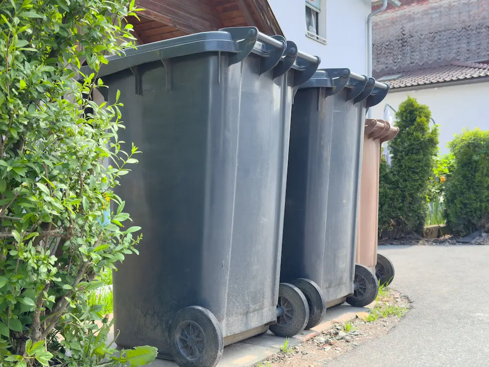 trash bins